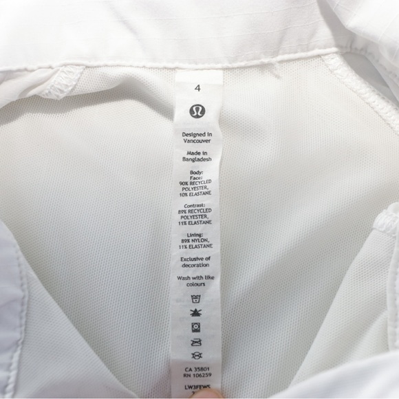Lululemon Stretch Ripstop 1/2 Zip Pullover Windbreaker White Size 4 - Picture 12 of 13